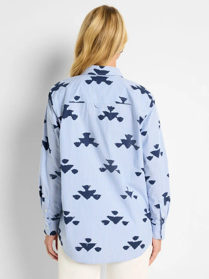 NIC ZOE Stamped Stripe Woven Shirt