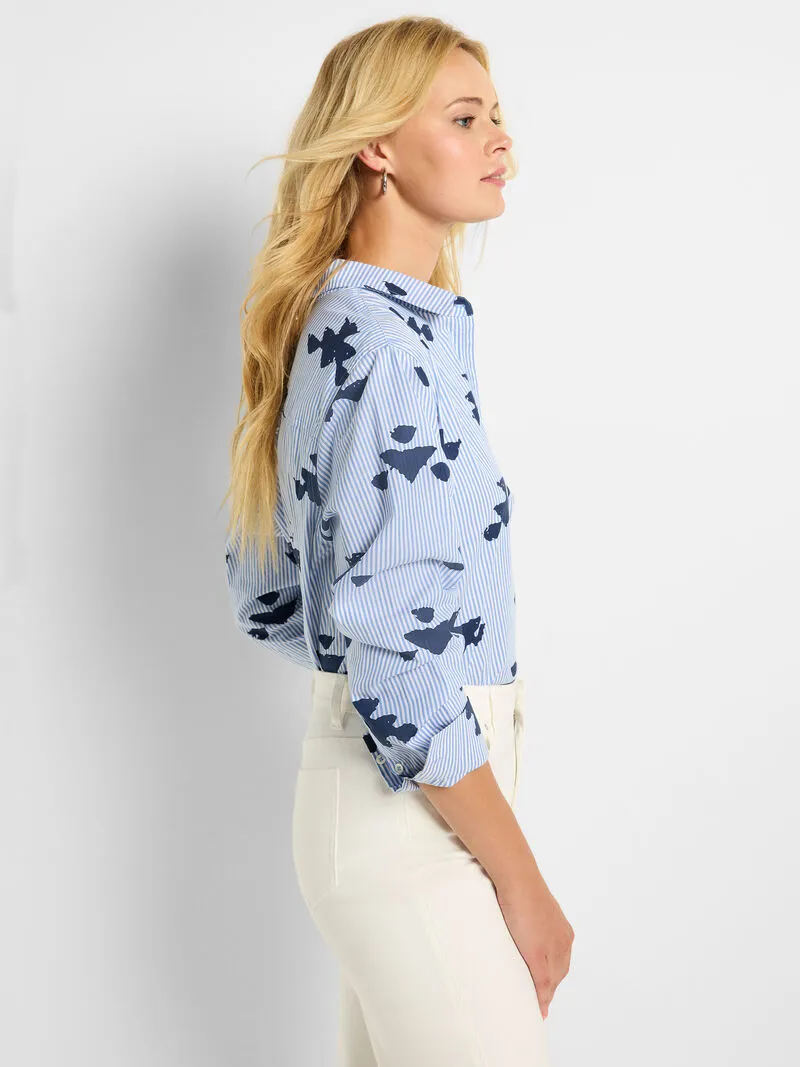NIC ZOE Stamped Stripe Woven Shirt