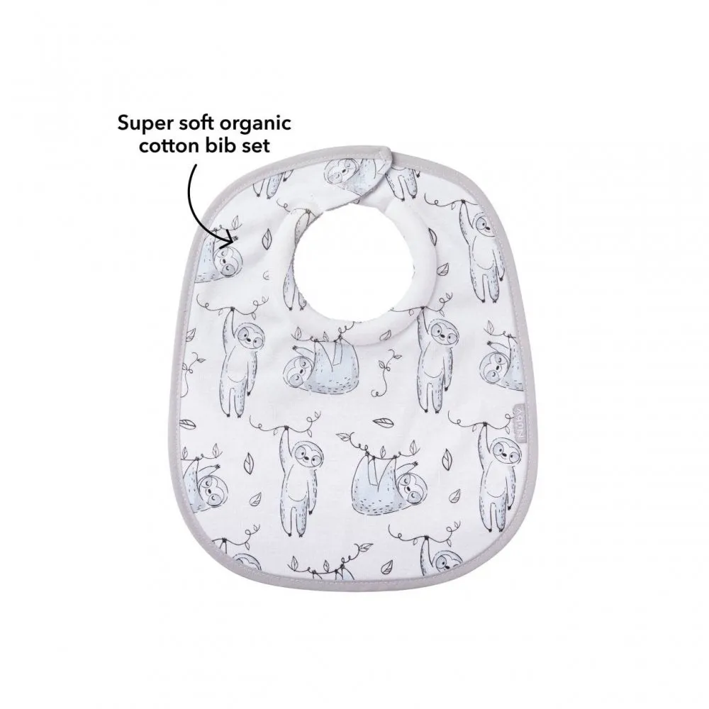 Nuby Snug N'Dry Organic Cotton Bib Twin Pack