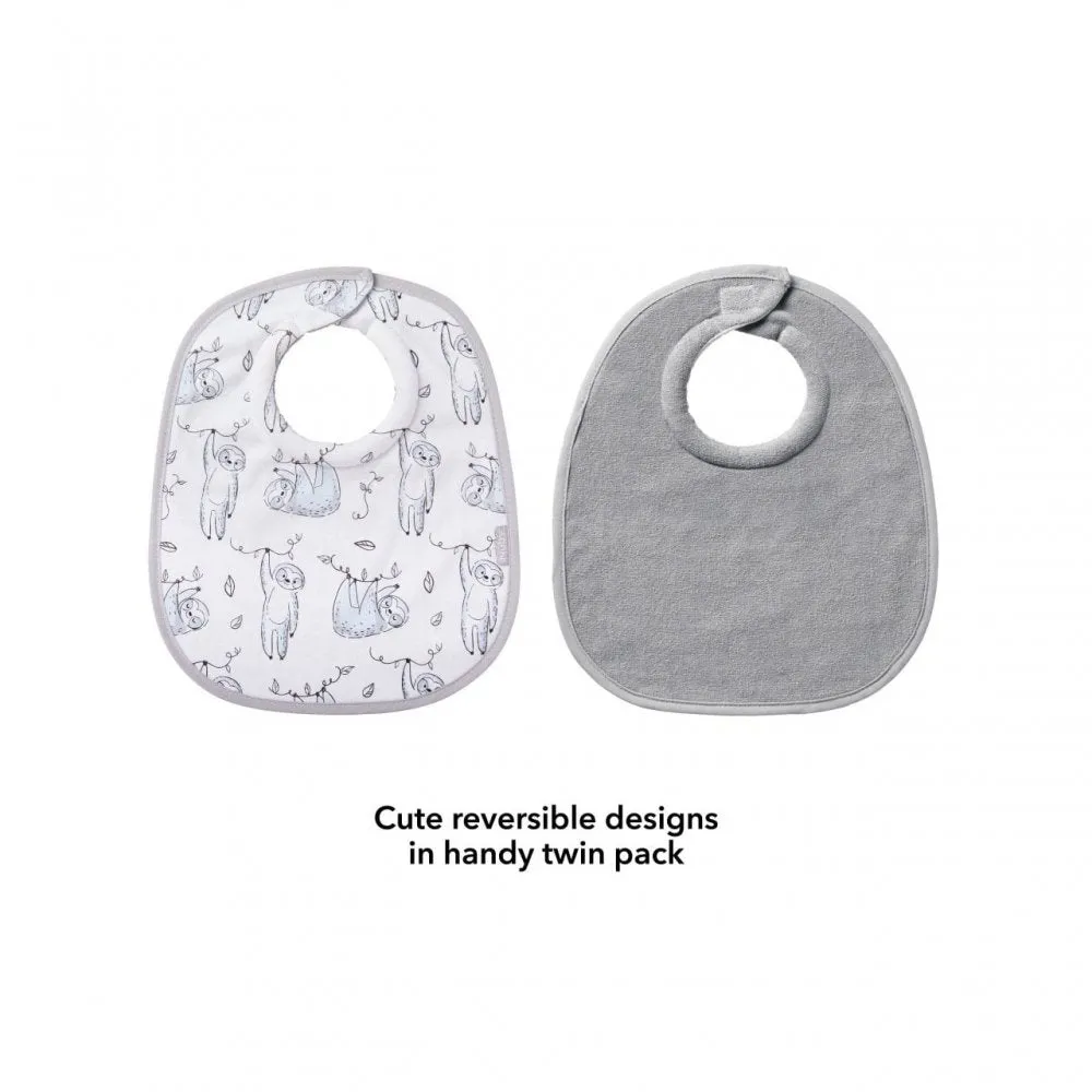 Nuby Snug N'Dry Organic Cotton Bib Twin Pack