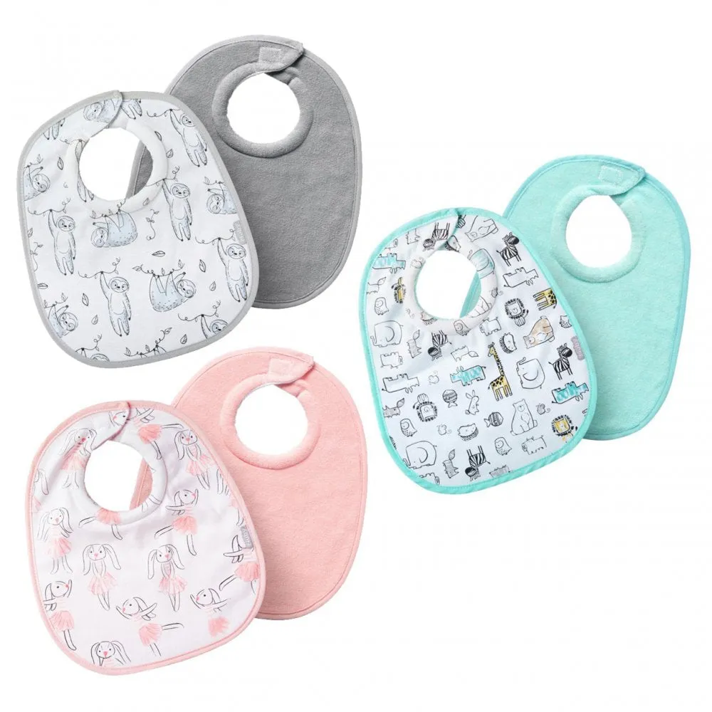 Nuby Snug N'Dry Organic Cotton Bib Twin Pack