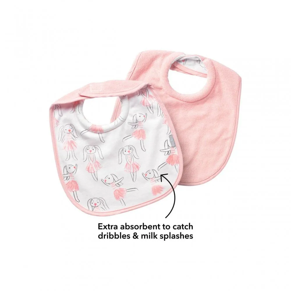 Nuby Snug N'Dry Organic Cotton Bib Twin Pack
