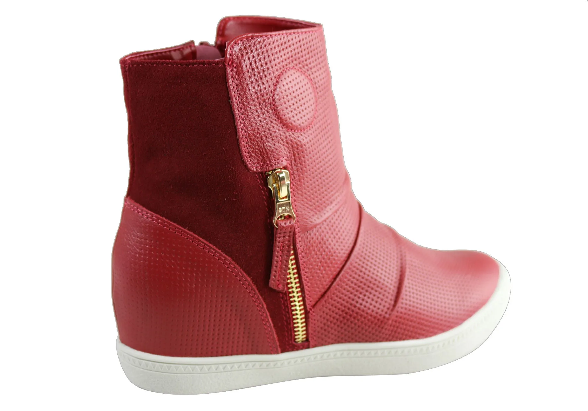 Orcade Siena Womens Comfortable Leather Ankle Boots Made In Brazil