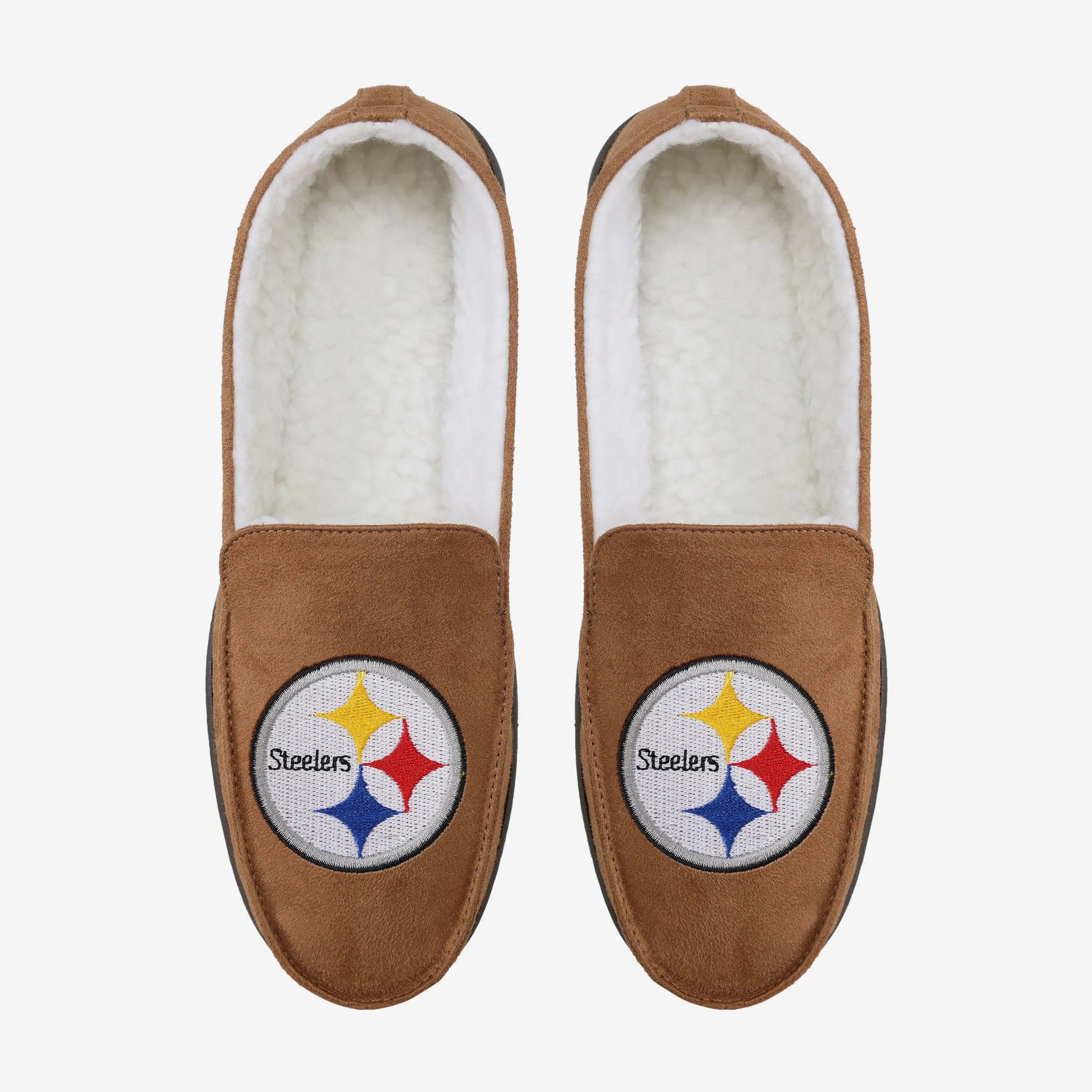 Pittsburgh Steelers Beige Moccasin Slipper
