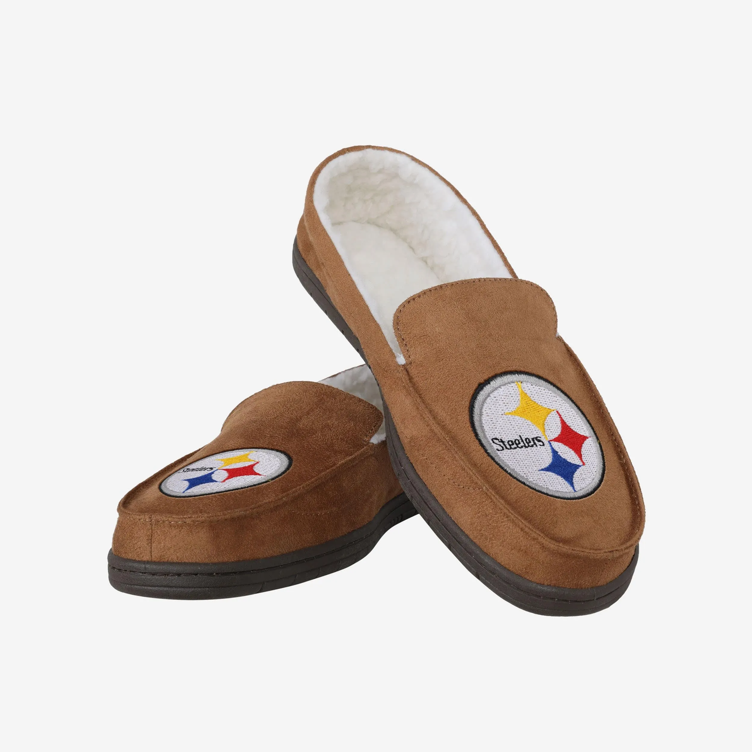 Pittsburgh Steelers Beige Moccasin Slipper
