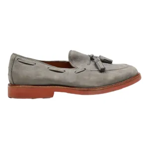 POLO RALPH LAUREN Loafer Shoes Grey Leather Mens UK 7