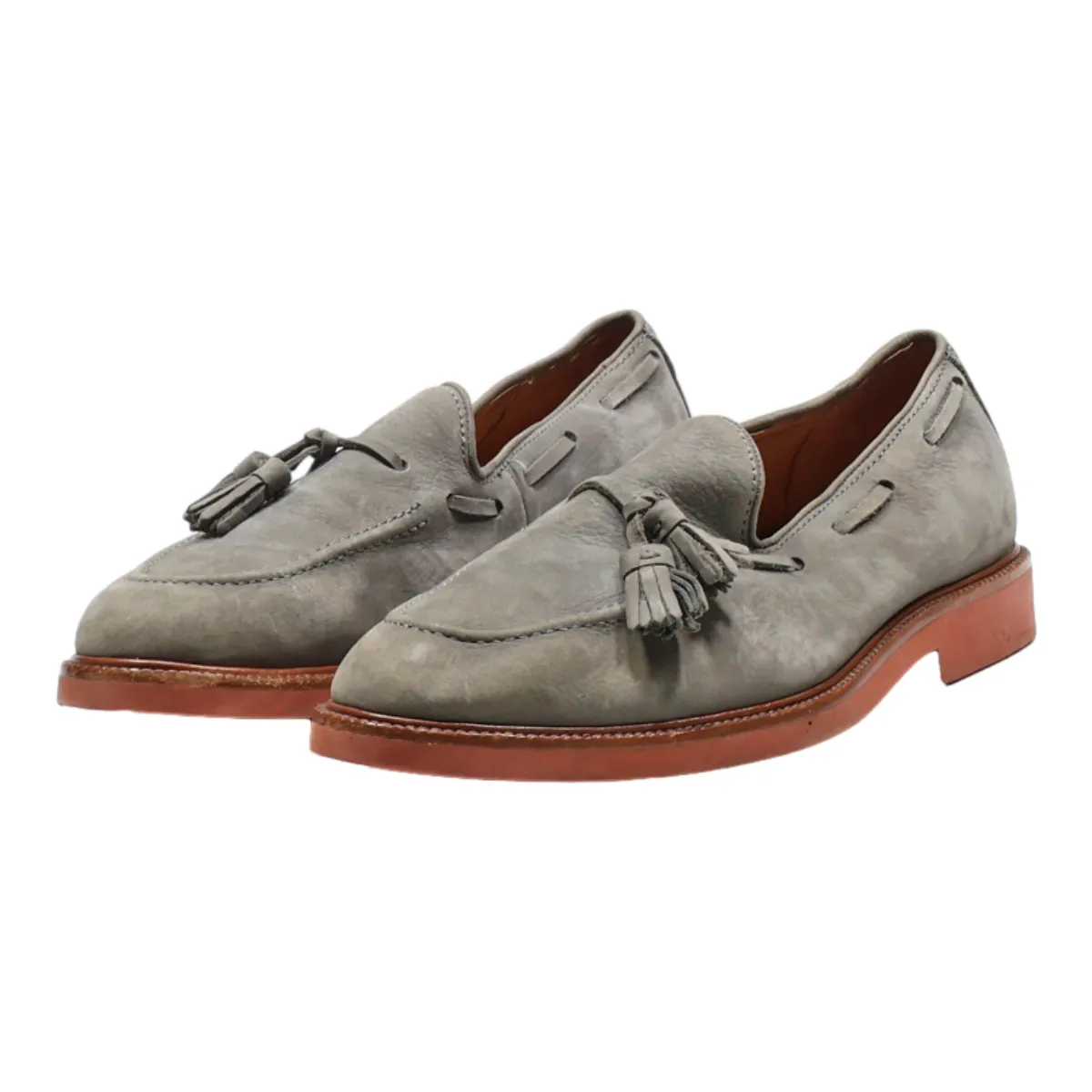 POLO RALPH LAUREN Loafer Shoes Grey Leather Mens UK 7