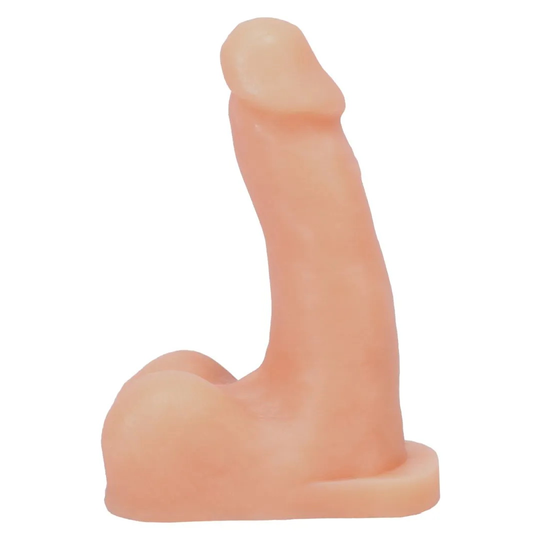 Pop N' Play Silicone Squirting Packer Dildo - Vanilla