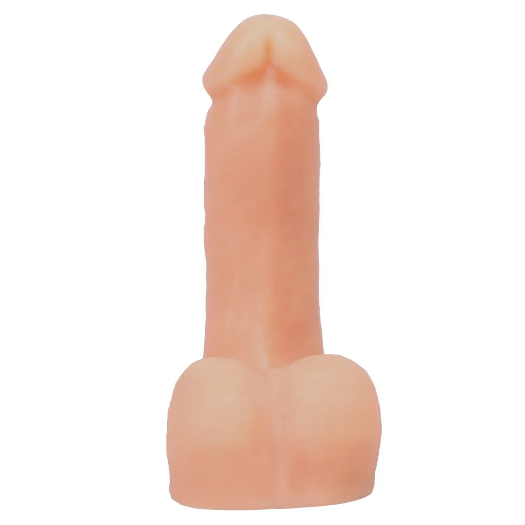 Pop N' Play Silicone Squirting Packer Dildo - Vanilla