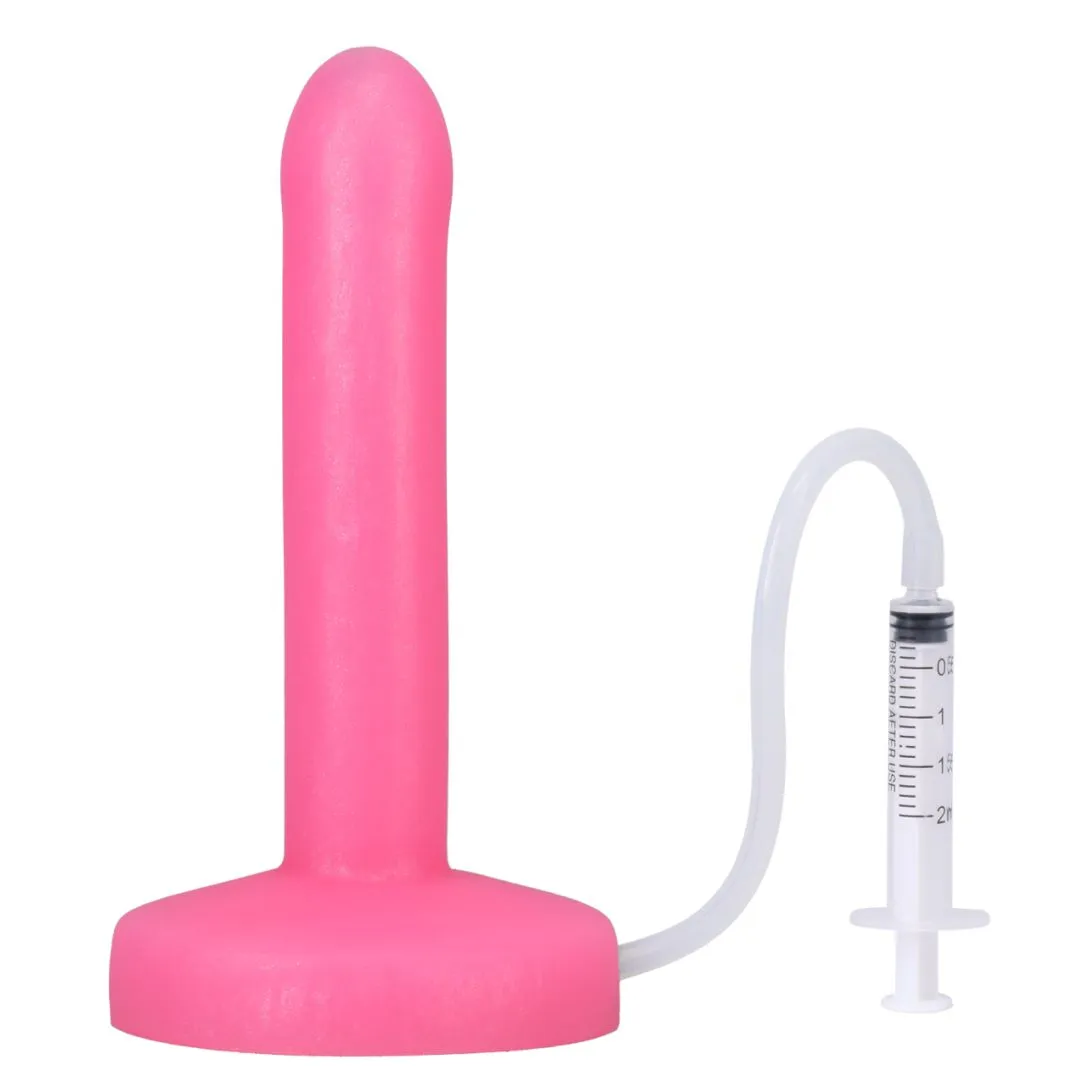 Pop Slim 6 Inch Silicone Squirting Dildo - Pink
