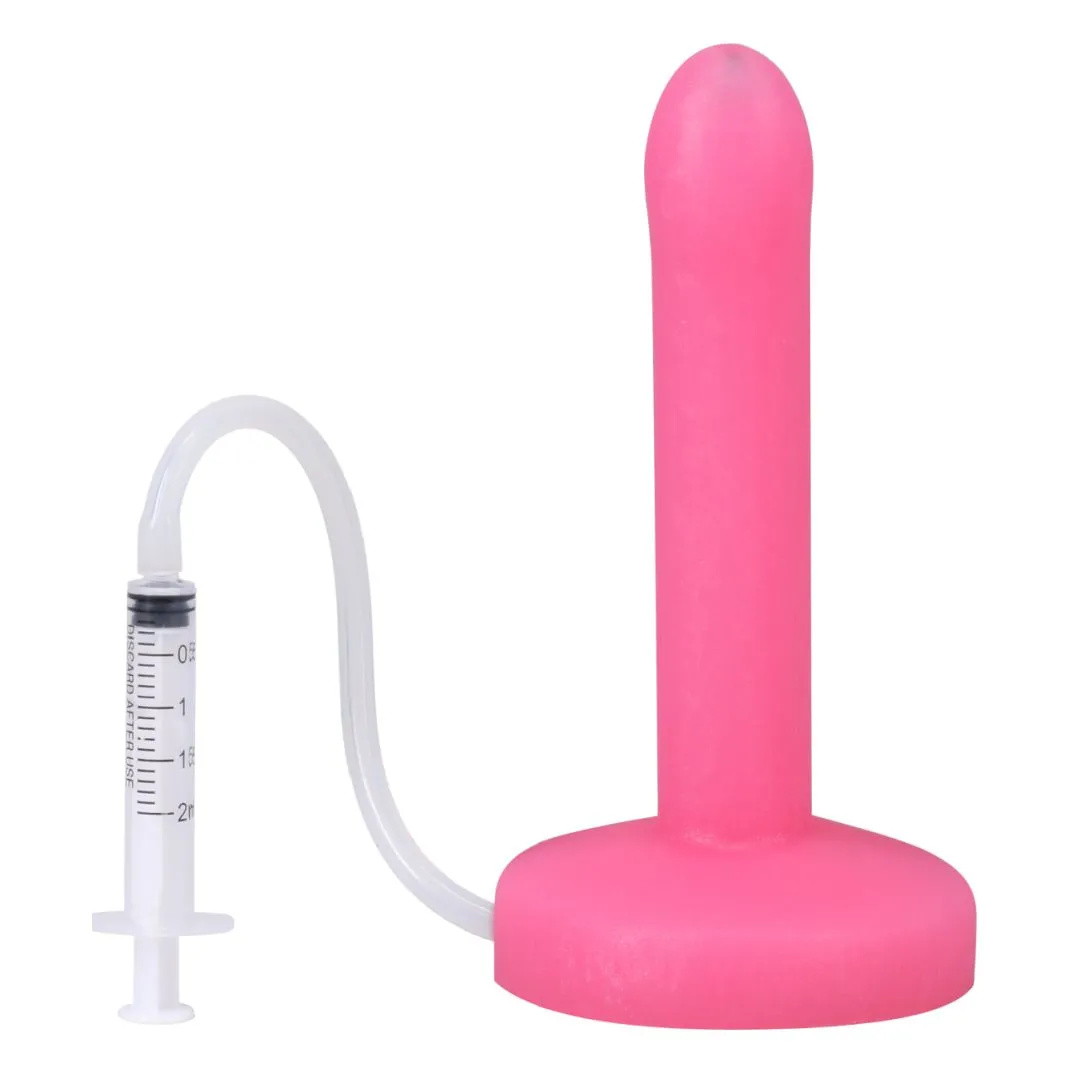 Pop Slim 6 Inch Silicone Squirting Dildo - Pink