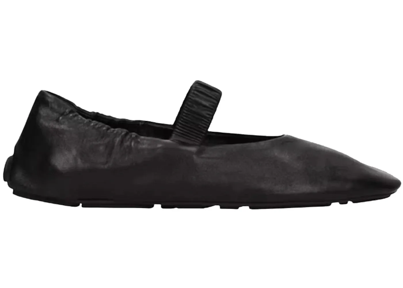 Prada Maryjane Ballet Flats Black Nappa Leather