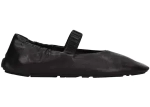 Prada Maryjane Ballet Flats Black Nappa Leather