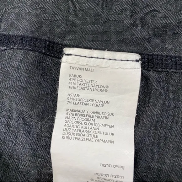 PRANA Black Jacquard Full-Zipper Jacket with Pockets Size Large