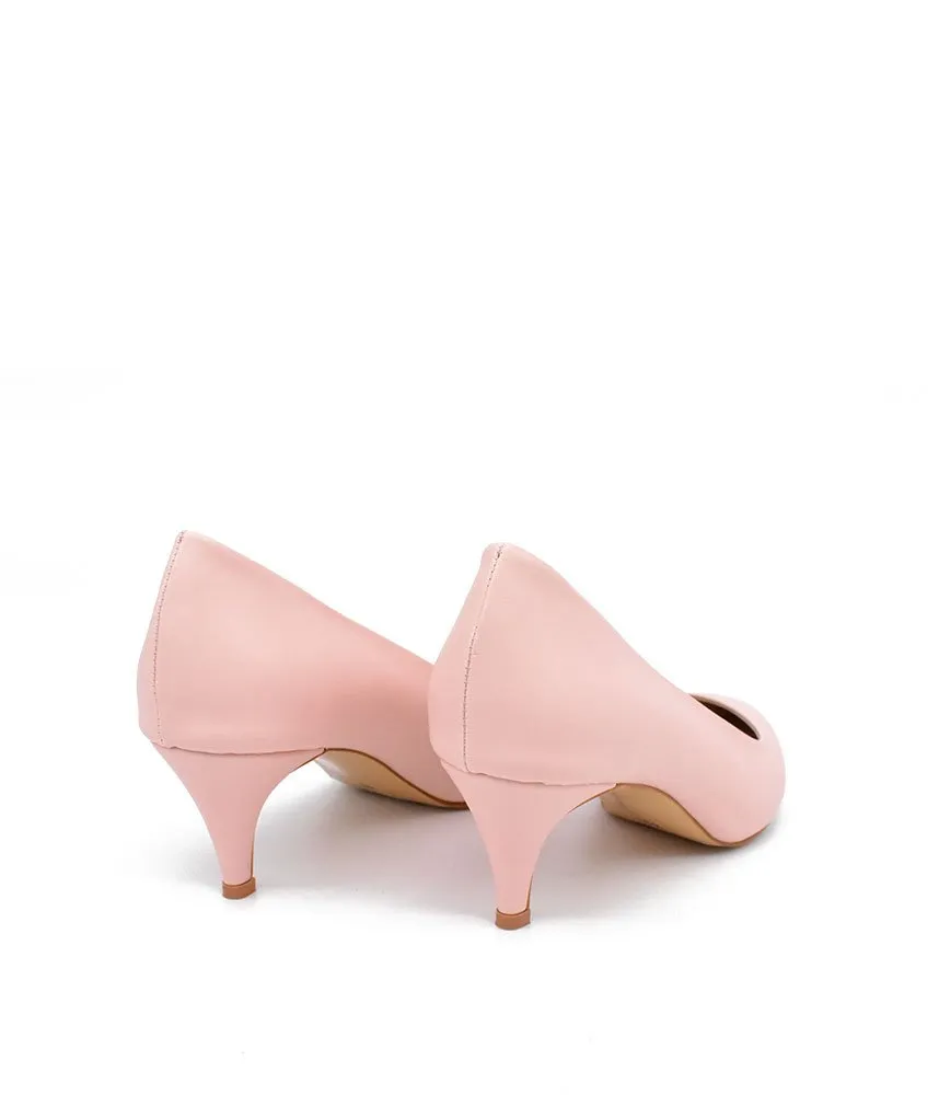 Pretty Pink Midi Heels