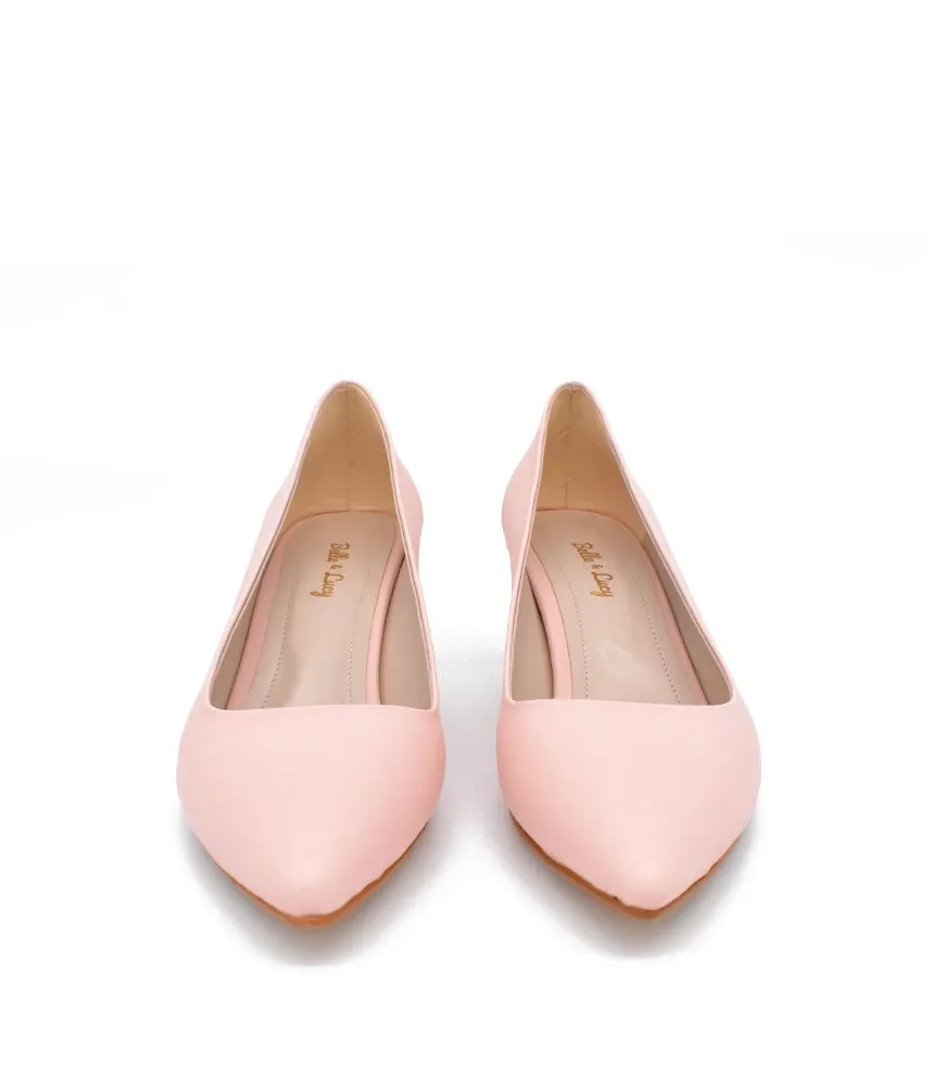 Pretty Pink Midi Heels