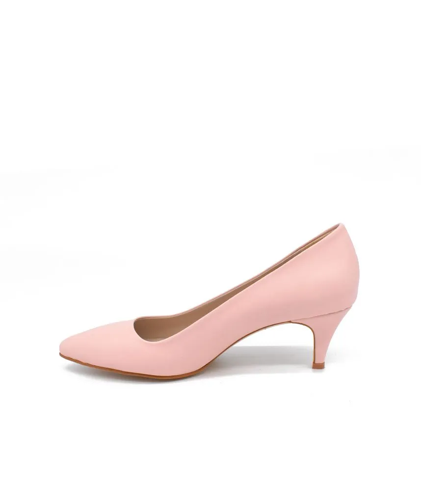 Pretty Pink Midi Heels