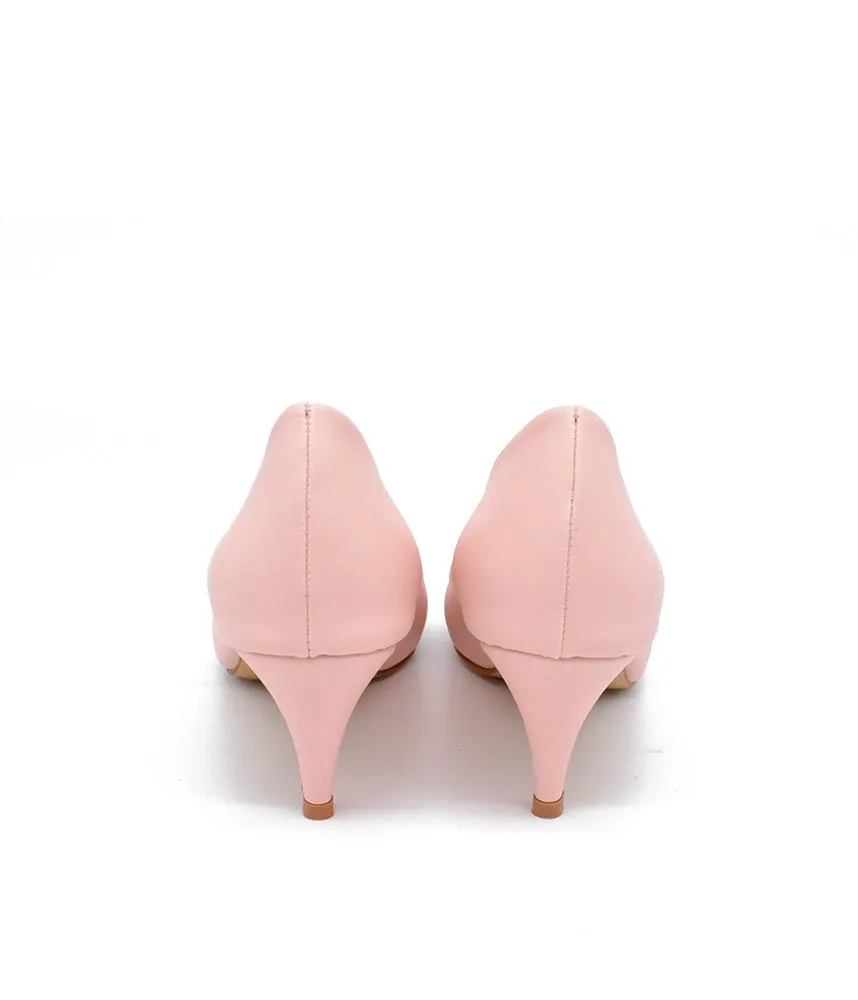 Pretty Pink Midi Heels
