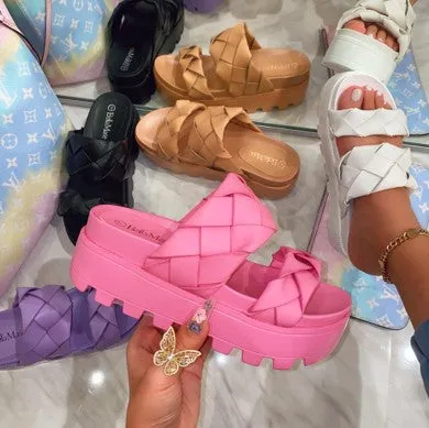 Purple Roxee Platform Sandal