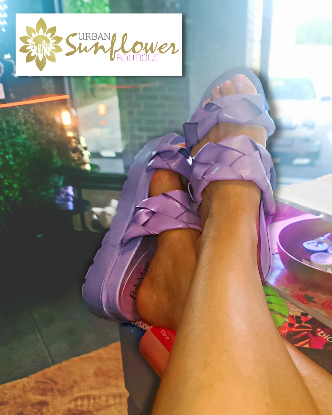 Purple Roxee Platform Sandal