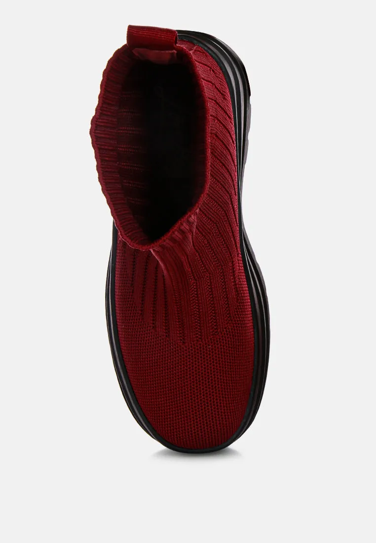 Quavo Knitted Platform Chunky Boots By Ruw