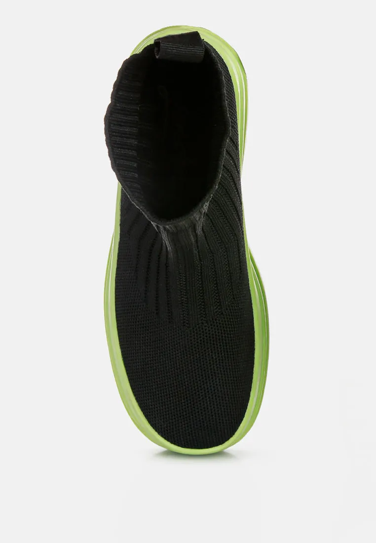 Quavo Knitted Platform Chunky Boots By Ruw
