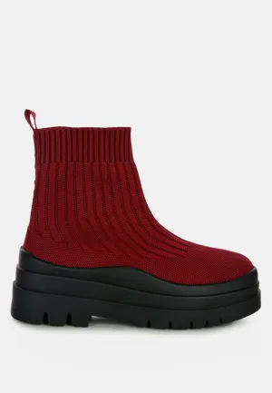 Quavo Knitted Platform Chunky Boots By Ruw