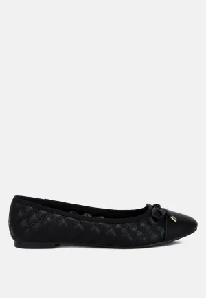Quilted Faux Leather Ballerinas By Ruw