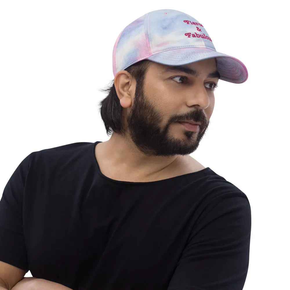 "Fierce & Fabulous" Tie-dye Baseball Cap