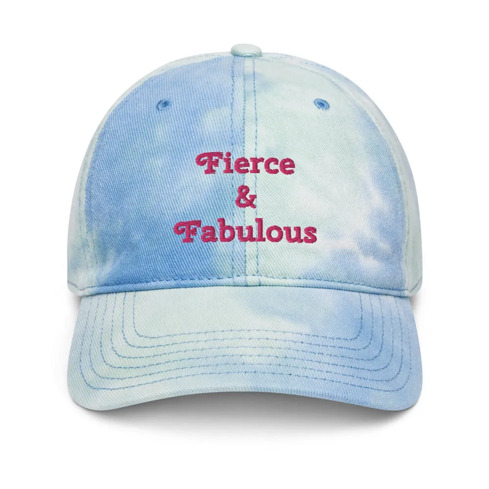 "Fierce & Fabulous" Tie-dye Baseball Cap