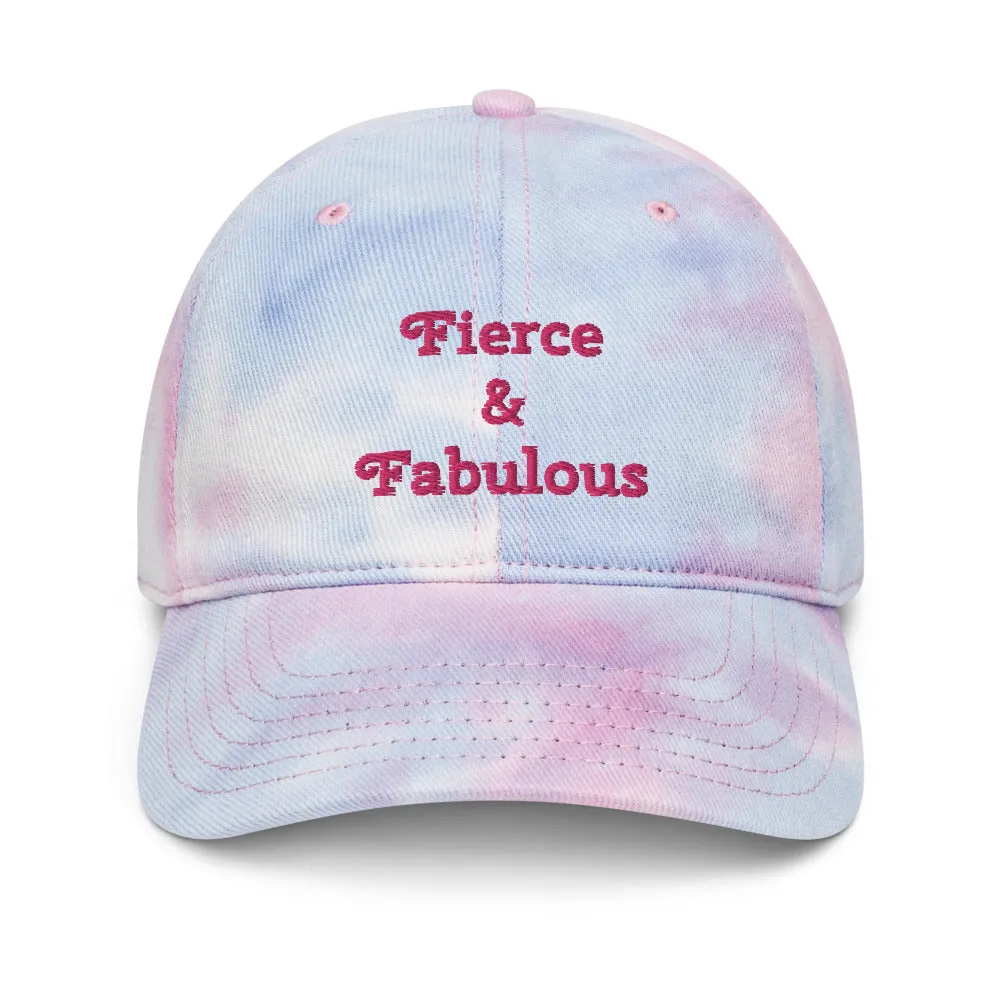 "Fierce & Fabulous" Tie-dye Baseball Cap