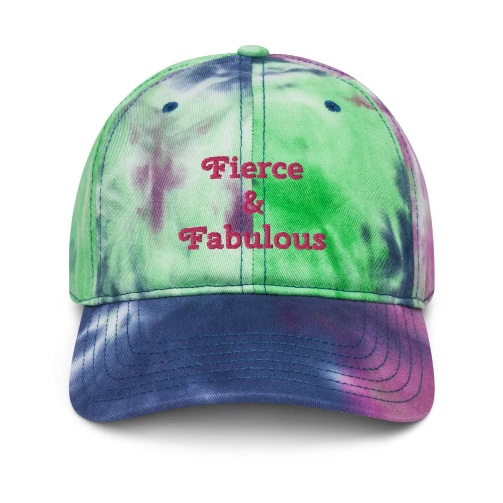 "Fierce & Fabulous" Tie-dye Baseball Cap