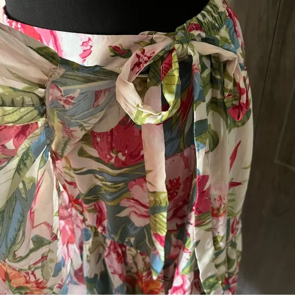 Rachel Roy Colorful Floral Wrap Skirt