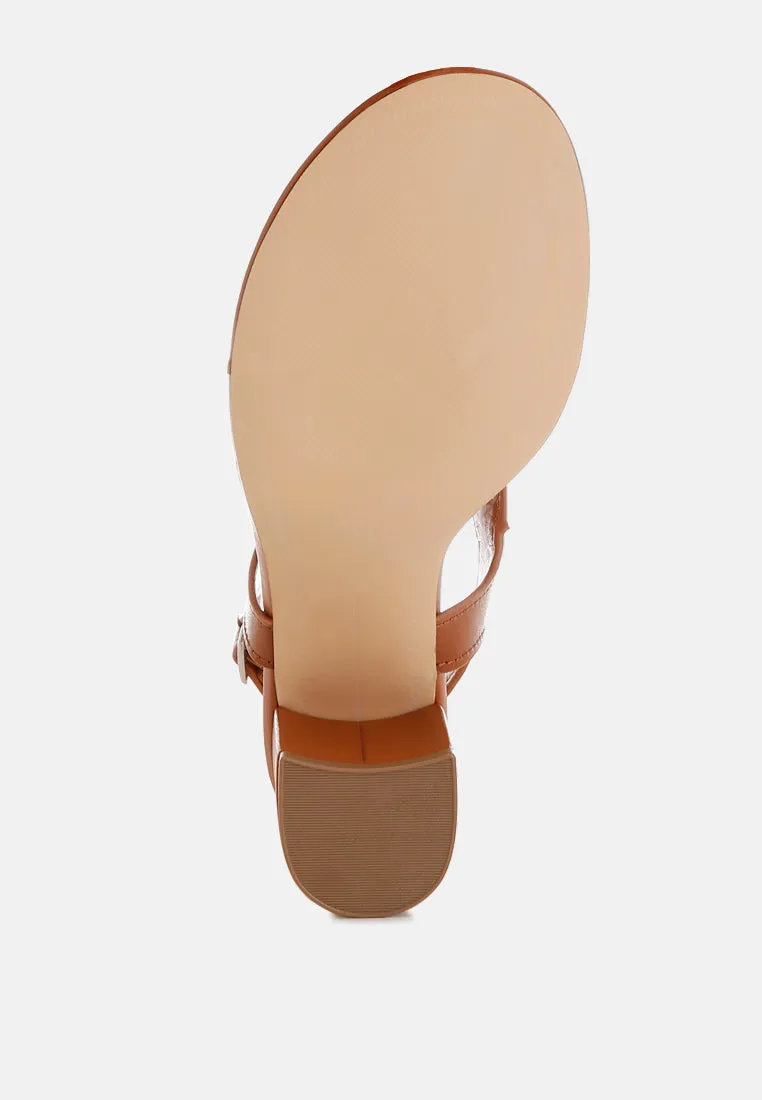 Real Leather Thong Toe Sandals By RUW