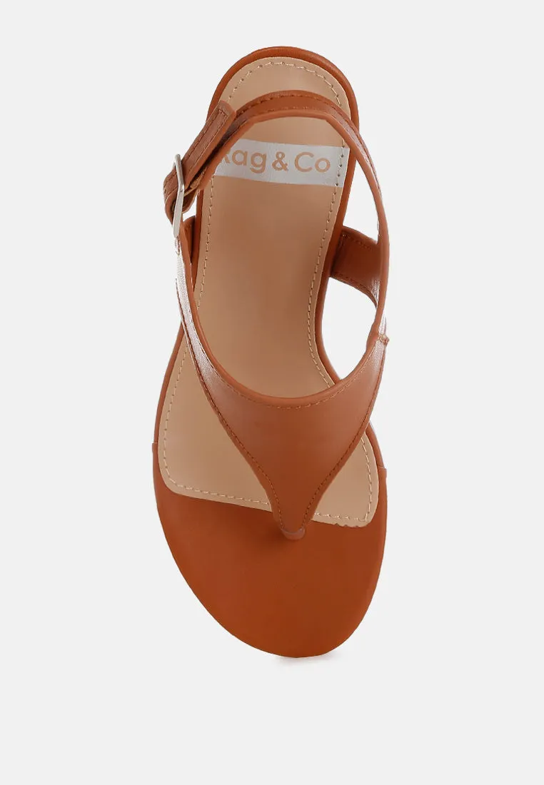 Real Leather Thong Toe Sandals By RUW