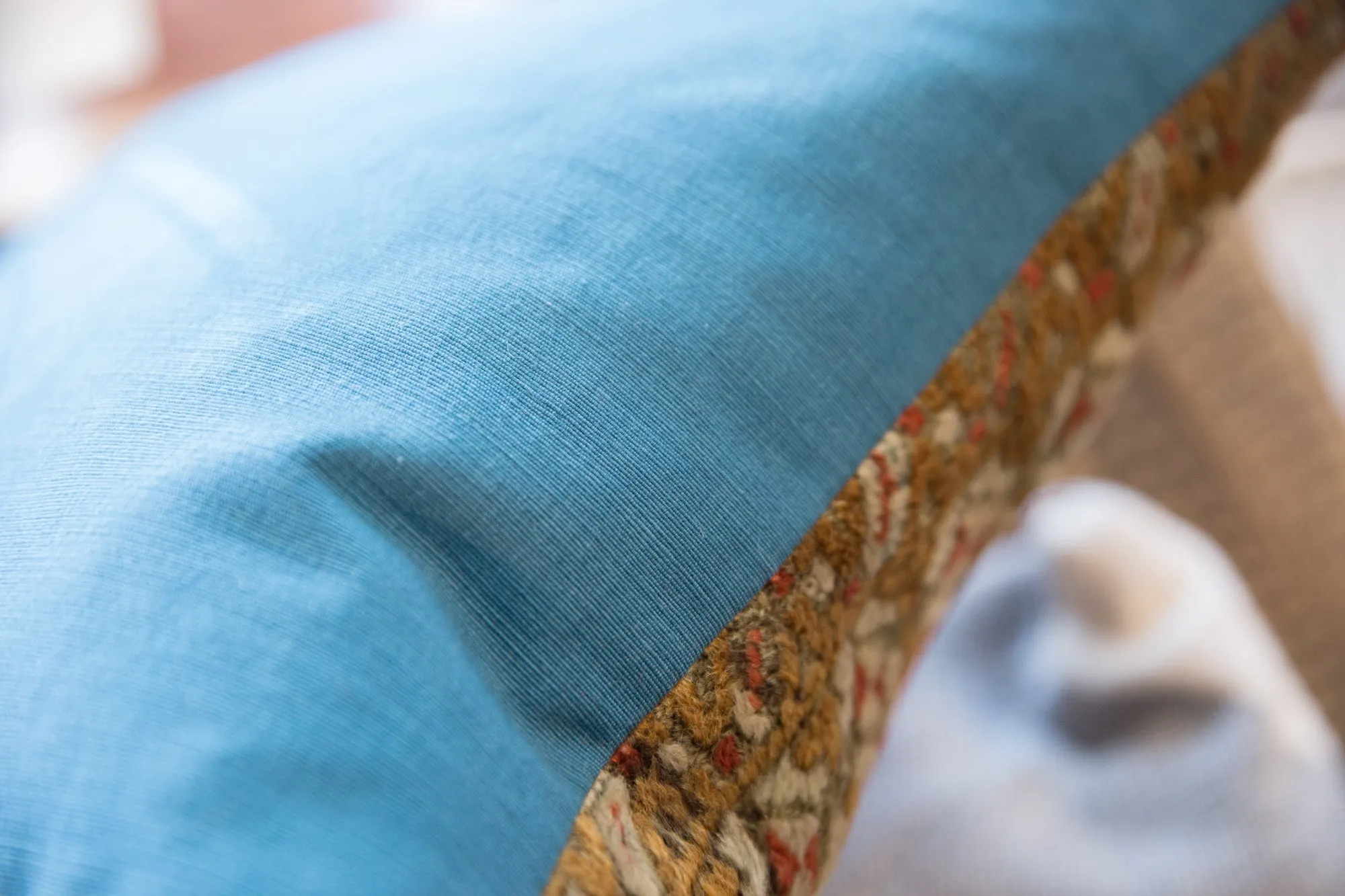 Reclaimed Antique Belouch Rug Fragment Throw Pillow