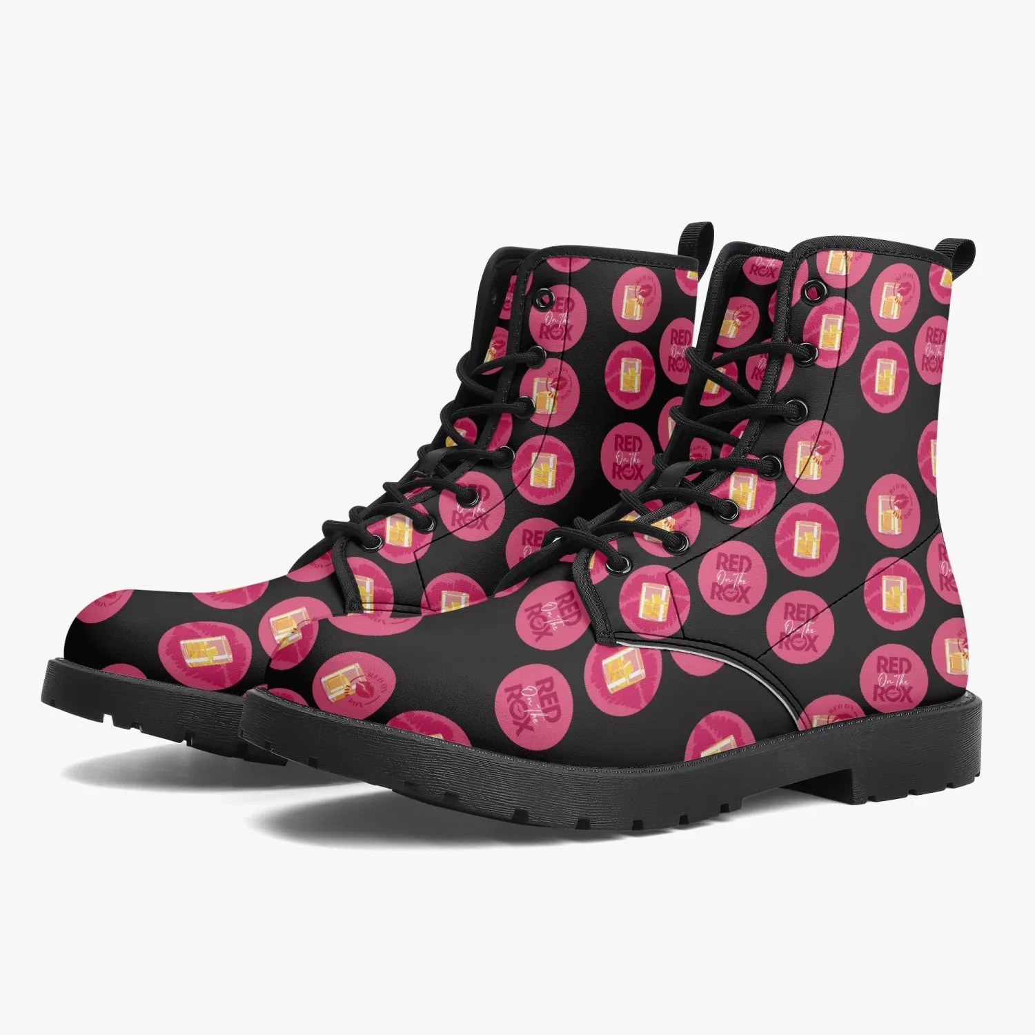 Red on the Rox Trendy Leather Boots