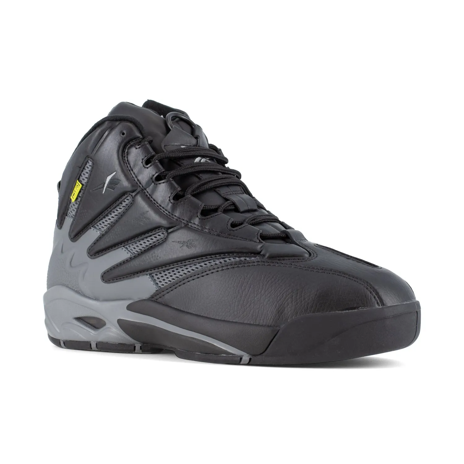 Reebok Mens The Blast Black/Dark Gray Leather MetGuard Work Shoes 9.5 W