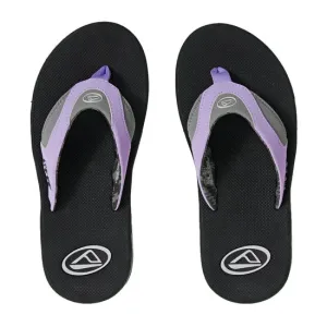REEF LADIES FANNING SANDAL - GREY/PURPLE