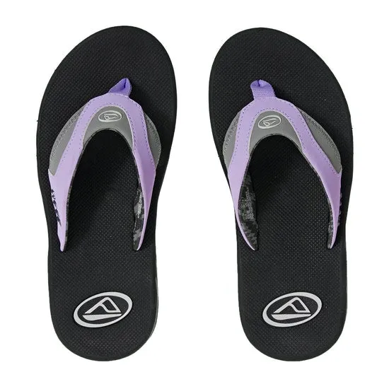 REEF LADIES FANNING SANDAL - GREY/PURPLE