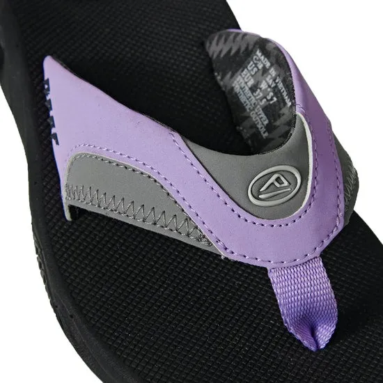 REEF LADIES FANNING SANDAL - GREY/PURPLE
