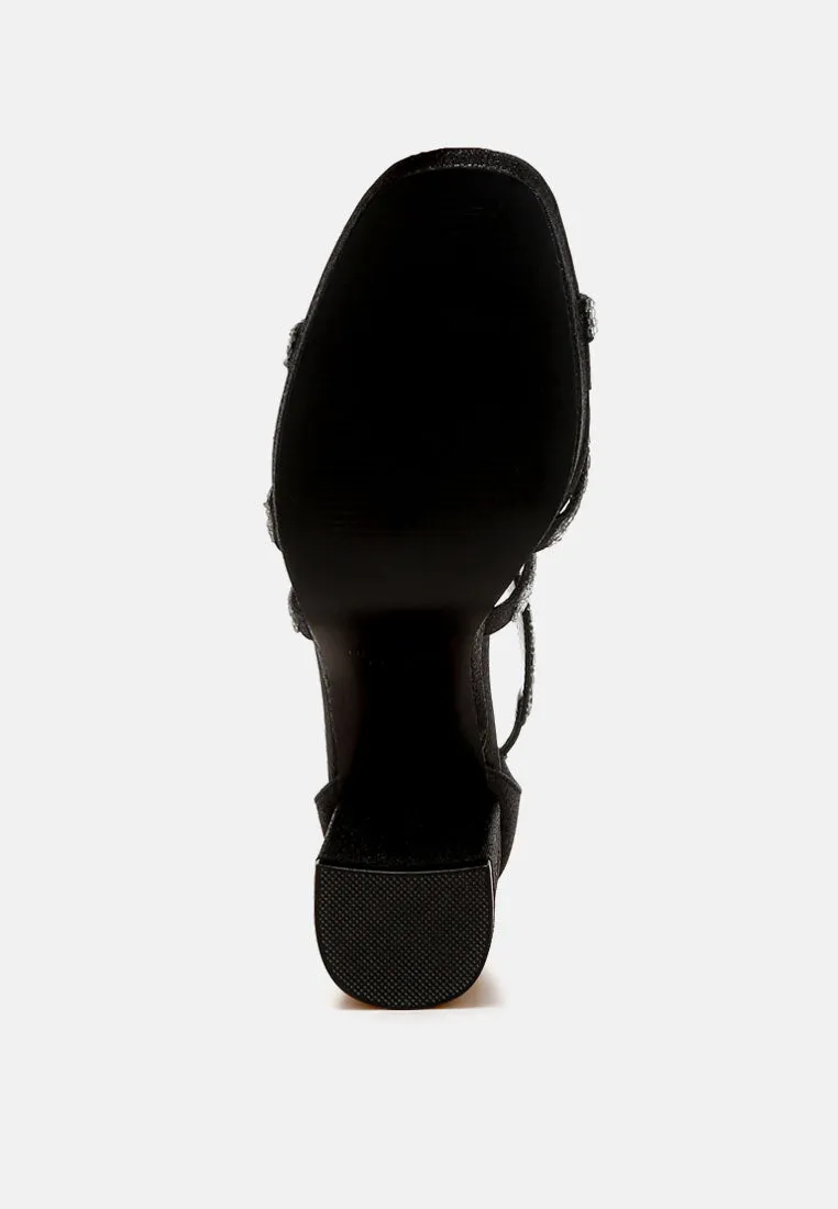 Rhinestones Embellished Strappy Sandals By RUW