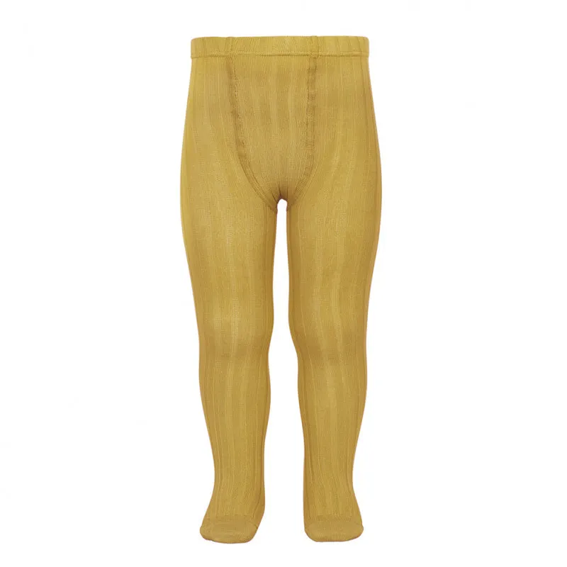 Ribbed Tights Mustard