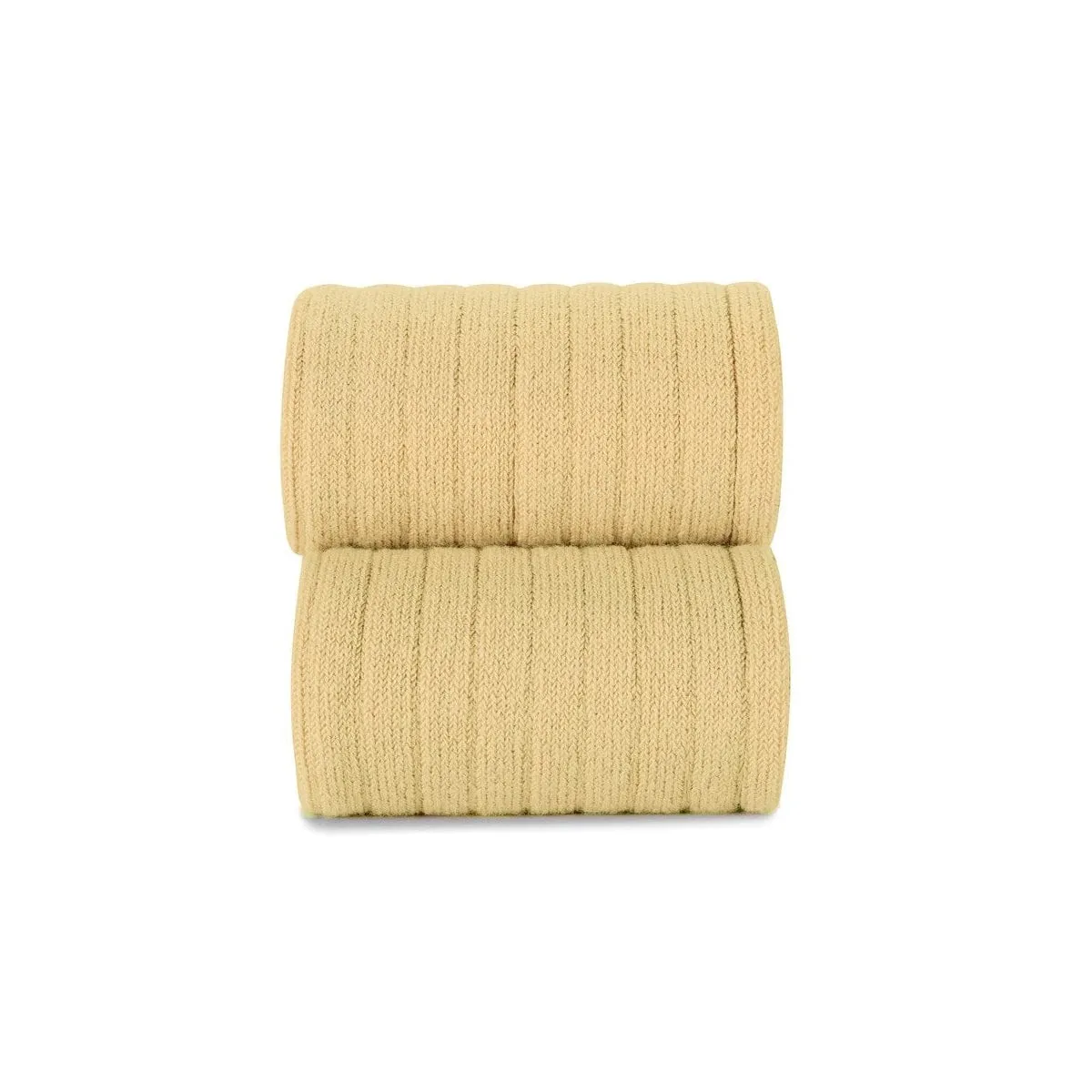 Ribbed Tights Pale Yellow