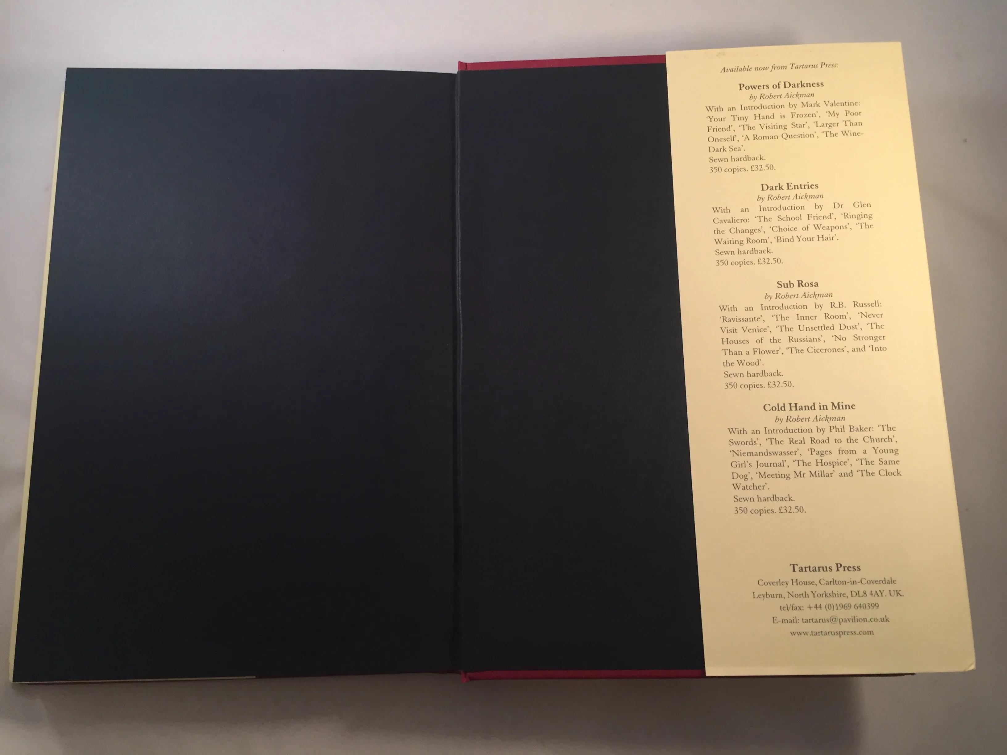Robert Aickman & Elizabeth Jane Howard - We Are For The Dark, Tartarus Press 2011, 1st Printing