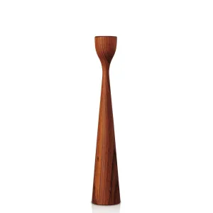 Rolf Teak Medium Candlestick 13"