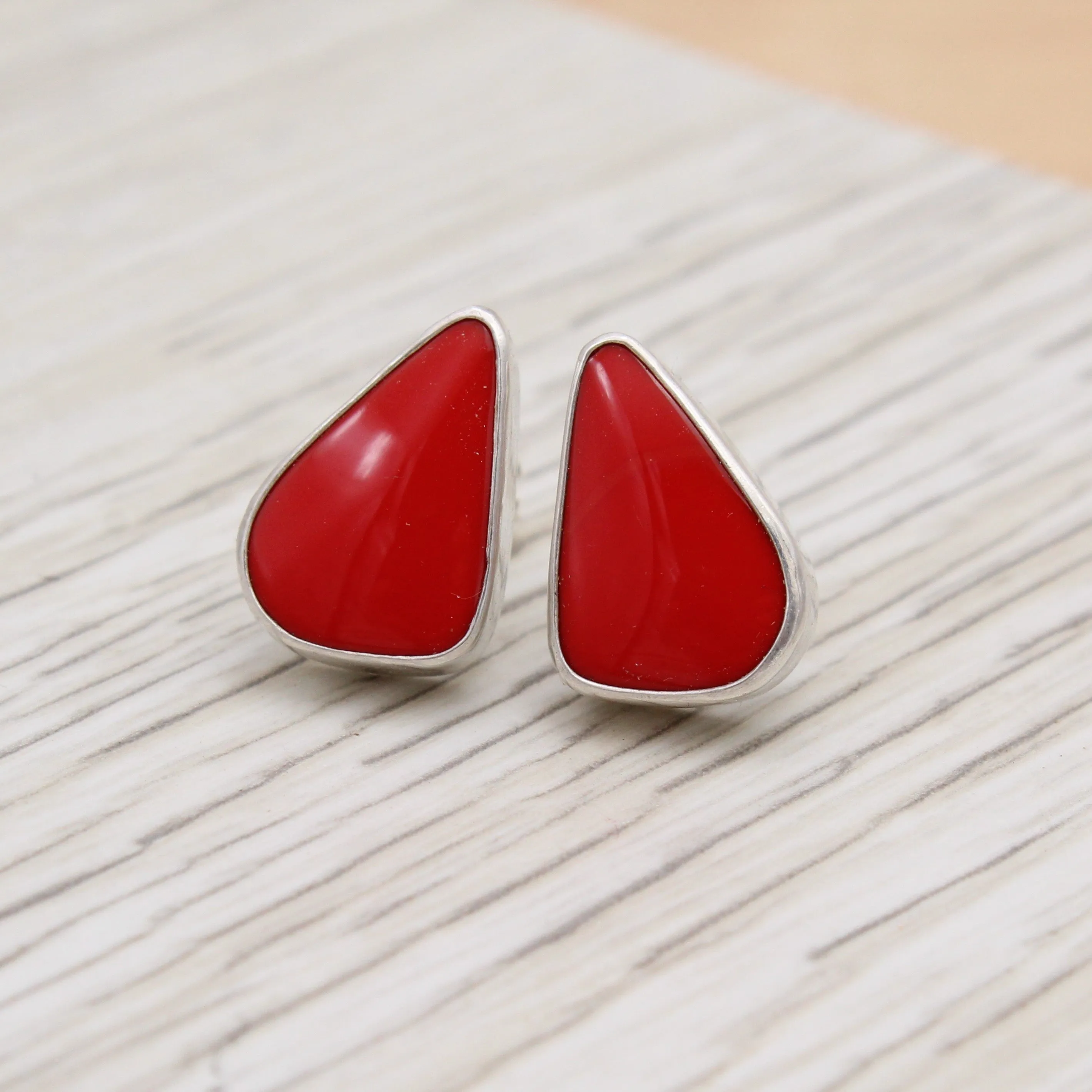 Rosarita and Sterling Silver Studs