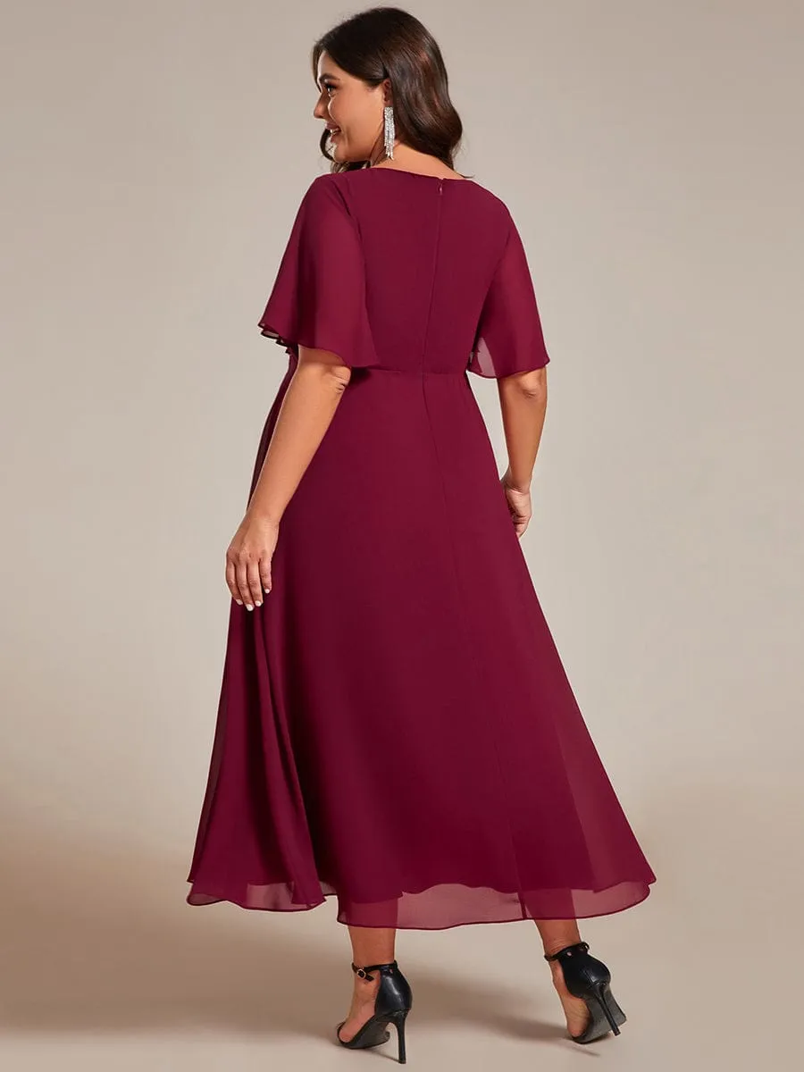 Roycebridal Corrieanne midi Mother of the bride/groom dress in burgundy Express NZ wide