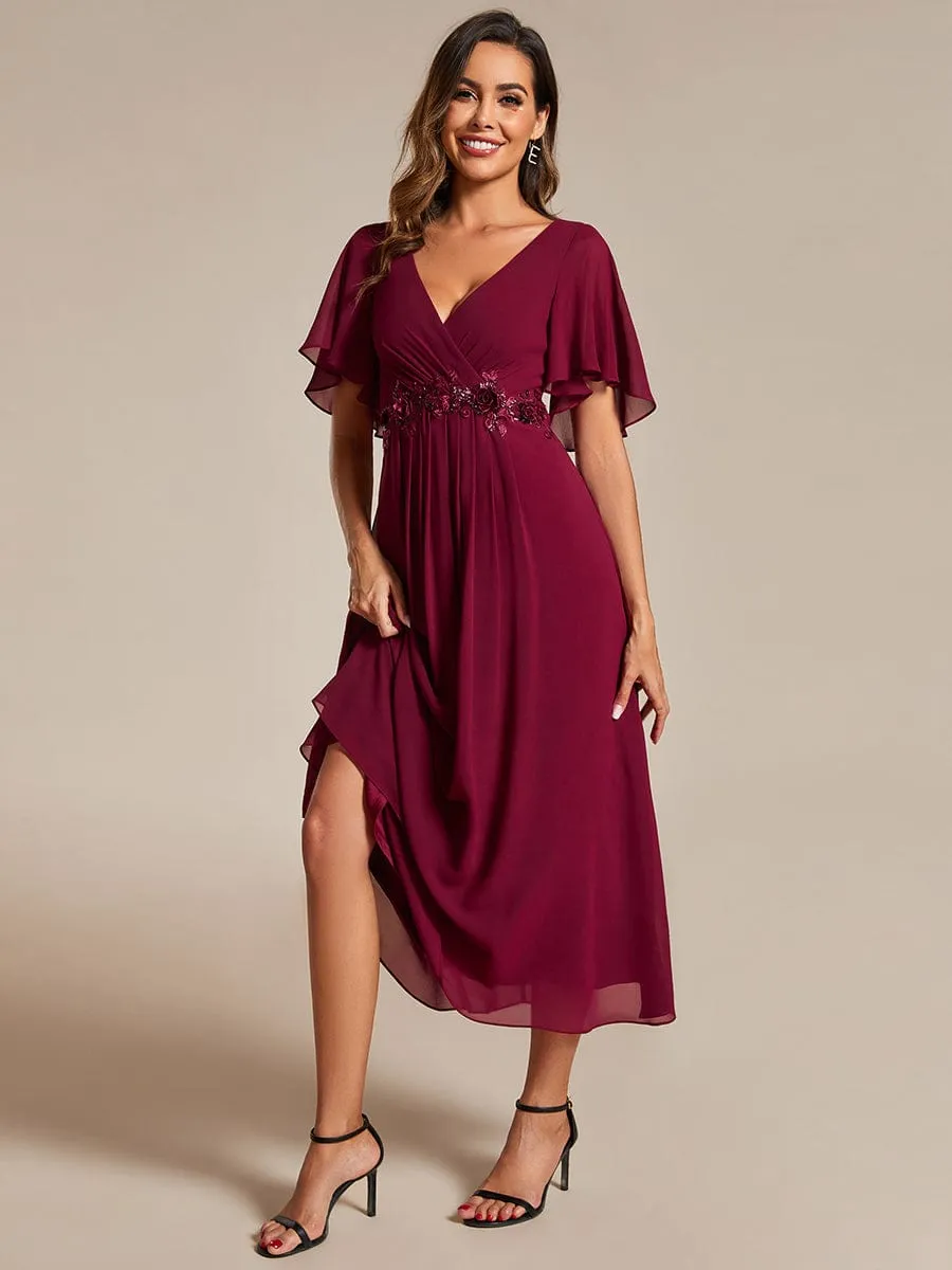 Roycebridal Corrieanne midi Mother of the bride/groom dress in burgundy Express NZ wide