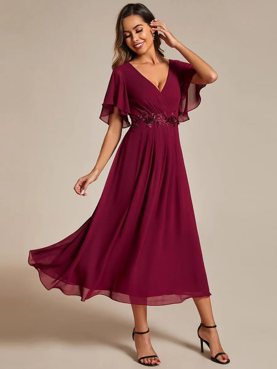 Roycebridal Corrieanne midi Mother of the bride/groom dress in burgundy Express NZ wide